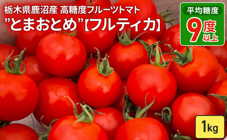 栃木県 鹿沼産 高糖度 フルーツトマト ”とまおとめ” フルティカ 1kg ｜ 野菜 トマト 濃厚 カキヌマファーム とまおとめ フルティカ 濃厚 甘み 旨み 入手困難 贈り物 栃木県 鹿沼市 ※2025年12月下旬～2026年6月上旬頃に順次発送予定