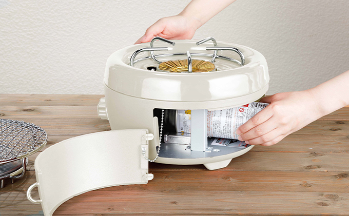 【在庫限り！】アラジン グリーン 緑   ポータブルガスコンロ ヒバリン SAG-HB01FG Aladdin カセットコンロ カセットボンベ式 グリル 焼肉グリル アウトドア キャンプ