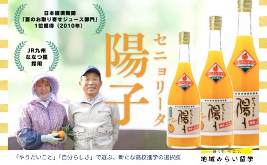 
                  佐賀・田島柑橘園が作る「セニョリータ陽子」クレメンティン100％ストレートジュース（3本セット）
                