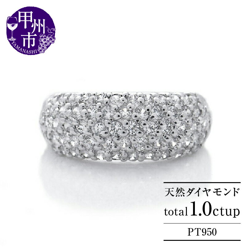 【ふるさと納税】 リング 指輪 pt950 天然 ダイヤ 1.0ct パヴェ プラチナ レディース 贅沢 1カラット SIクラス ダイヤモンド 天然石 エンゲージ 婚約 ブライダル 高級 上質厳選素材 一生モノ 太め エタニティ 4月誕生石 品質保証書付 "Elisabeth" r-253 （KRP) 【P94-1411】