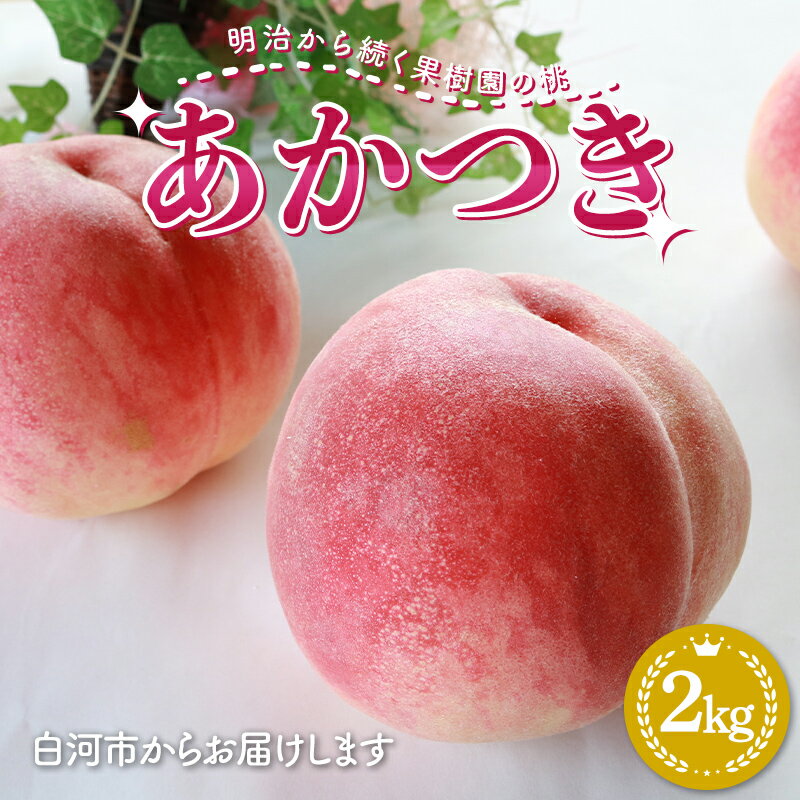 【ふるさと納税】【2026年出荷分先行予約】 明治から続く果樹園の桃「あかつき」2kg（玉数おまかせ） 桃 モモ もも 果物 くだもの フルーツ 福島県 白河市 F24R-212