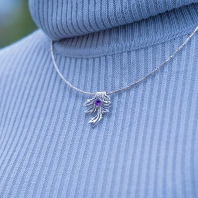 ふるさと納税 山梨県 Pt/PG アメジスト/ダイヤモンドネックレス(バッカス) |  | 03