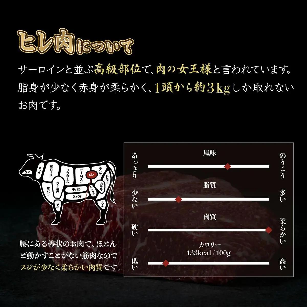【佐賀産和牛】120gｘ3枚 ヒレステーキ E-281