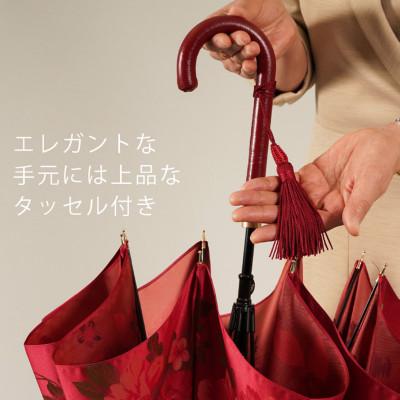 ふるさと納税 都留市 婦人長傘　絵おり(大バラ・レッド)槙田商店の傘職人が作る大人にぴったりの上品な日本製の晴雨兼用婦人傘 |  | 03