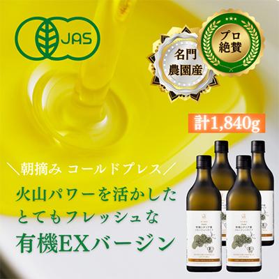 ふるさと納税 袋井市 有機栽培 朝摘み シチリア産エキストラバージンオリーブオイル 4本　2026年8月中旬より順次発送