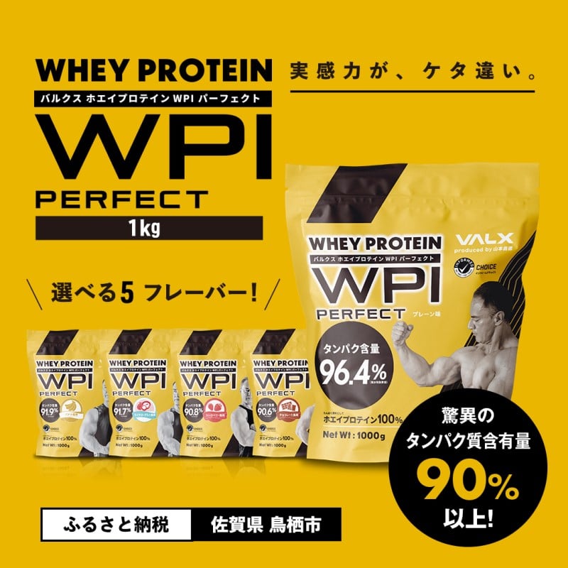 
            VALX ホエイプロテイン WPIパーフェクト 1kg 筋トレ 5営業日以内発送 タンパク質 バルクス 国産プロテイン 健康 美容 美味しい スポーツ
          