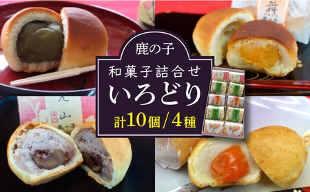 【老舗の菓子屋 鹿の子】和菓子 詰め合わせ「いろどり」4種 10個【有限会社　御菓子司　鹿の子】 [ABAC002] 