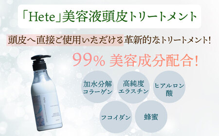 美容液シャンプー＆トリートメント「Hete」精油ホーウッドの香り　400mlセット　桂川町/株式会社studio.FELIZ[ADBU012]トリートメント ダメージケア ヘアケア  シャンプー セッ