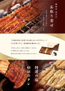 【世田谷 宮川】うなぎの蒲焼セット(松) /４尾【鰻 ウナギ かば焼き 蒲焼き うな重 ひつまぶし 国産 ギフト プレゼント 贈り物 ご褒美 東京都 世田谷】_0102-002-se7