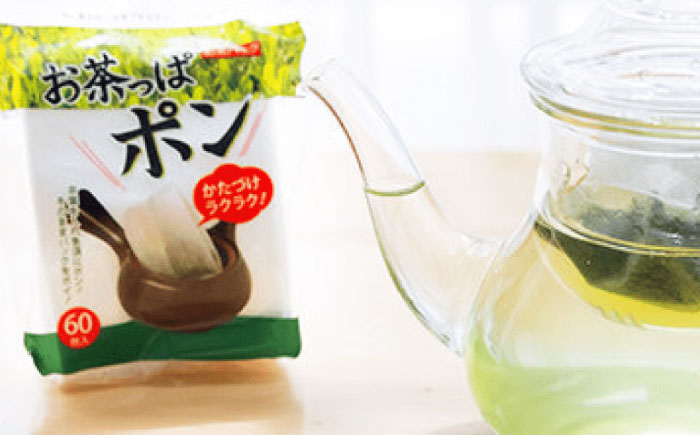 ご家庭や職場で♪急須やマイボトルにちょうどよいサイズのお茶パック お茶っぱポン（60枚×7袋）愛媛県大洲市/コットン・ラボ株式会社　 [AGCN002]