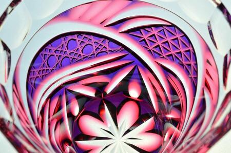 島津薩摩切子　与論町オリジナル二色冷酒杯　ルリ金赤 | 伝統工芸品 薩摩切子 切子 グラス 薩摩切子 冷酒 晩酌 グラス 薩摩切子 グラス ギフト 人気 おすすめ 与論町 限定 薩摩切子