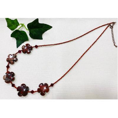 ふるさと納税 小山市 ポピージャスパーのフラワーネックレス