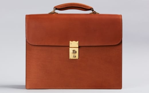 冠式ビジネスバッグ(A4 2気室) ブラウン【0969-2-BTL】｜革製品 レザー 国産 [0978]