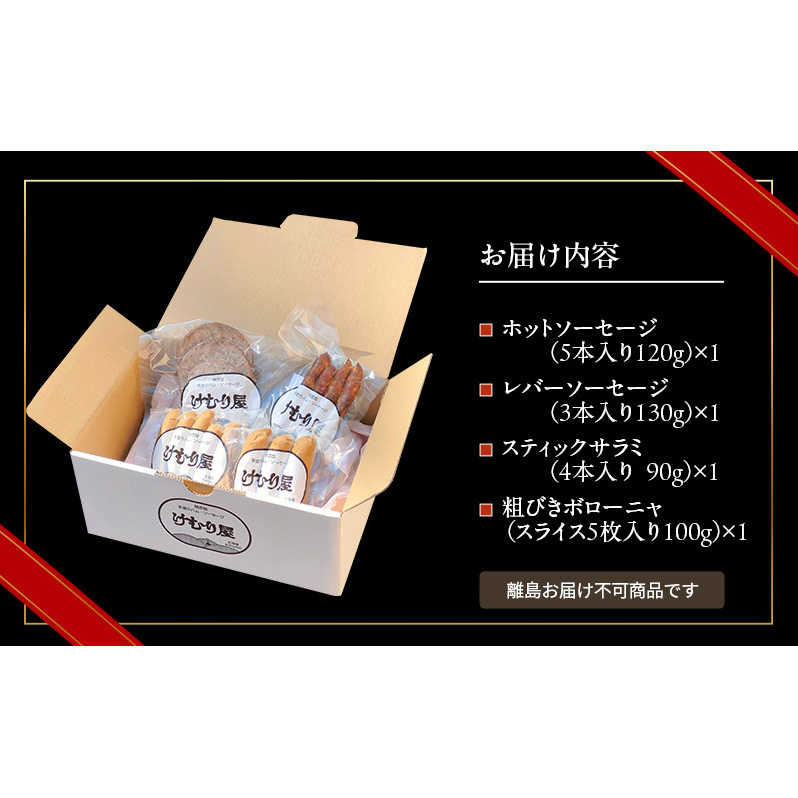 【令和8年2月から順次出荷】 けむり屋 大人のための おつまみ セット 詰合せ 無添加 ソーセージ サラミ ボローニャ 加工肉 お肉 肉 豚肉 北海道 上富良野町_イメージ4
