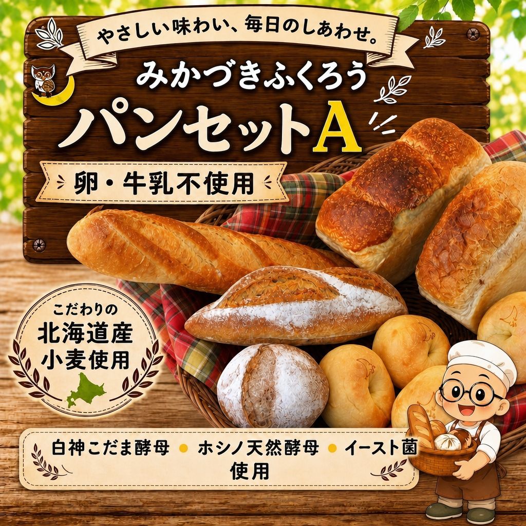 【ふるさと納税】みかづきふくろうのパンセットA