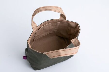 松本図書鞄 帆布ミニトート (こくばん裏生地ベージュ)男の子