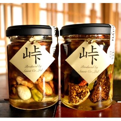 ふるさと納税 高野町 ナッツ・ドライフルーツの蜂蜜漬　峠プレミアム2種セット【萌(MOE)】【映(HAYU)】(高野町)
