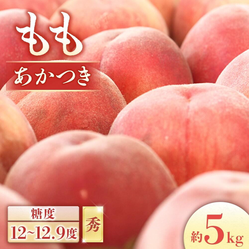 【ふるさと納税】【2027年発送先行予約】もも　あかつき＜秀品＞ 約5kg【10～18玉】※2027年7月下旬～8月上旬発送※