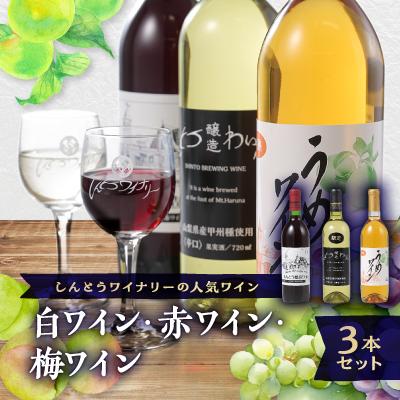ふるさと納税 榛東村 しんとうワイナリーの人気ワイン3本セット