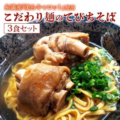 ふるさと納税 糸満市 【琉創キッチン　康〜yasu〜】　沖縄そば(てびちそば) 3食セット