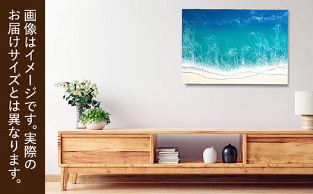 レジンアート 『波のキャンバス』 海アート A4サイズ (Bパターン) 絵画 海 インテリア 雑貨 おしゃれ 沖縄市 / Kays Artistry[BCAG007]