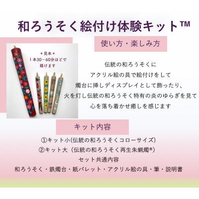 ふるさと納税 岡崎市 国内産ハゼの実蝋を100%使用〈伝統工芸品　和ろうそく〉絵付け体験キットTM小(丸型) 全工程手作り |  | 02