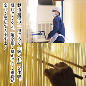 半田そうめん 工場見学 大人2名・小人1名様 チケット