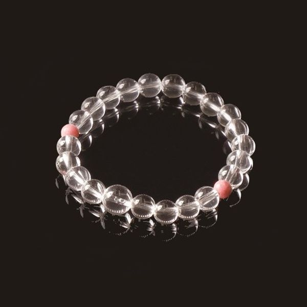 【ふるさと納税】女性用 白水晶ブレス念珠 (合玉ロードナイト) さざれ水晶セット 数珠 女性用 日本製アクセサリー 本水晶 鷹目石 本水晶ブレスレット 女性用ブレスレット 山梨県 甲斐市 W-18