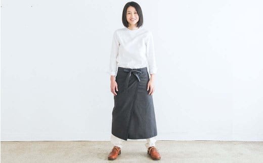 サロンエプロン_チャコール S-UW-A31A