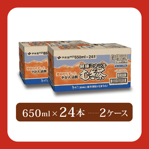 健康ミネラル麦茶650ml 48本 24本 × 2ケース 麦茶 