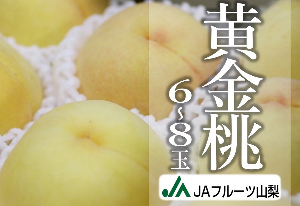 
            JAフルーツ山梨 甲州市産黄金桃 6～8玉【80】【2025年発送】B-103
          