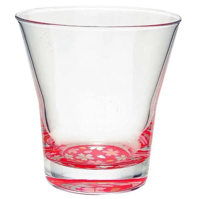 ぬりもん de Verre フリーグラス 蒔絵 桜 赤