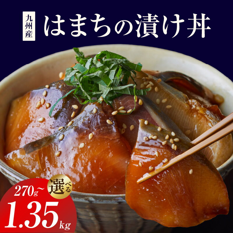 【ふるさと納税】九州産 はまち 漬け丼 選べる 内容量 3食 ～ 15食 脂のり 抜群 特製だれ 丁寧 漬け込み 上品 甘み 旨味 調和 とろける 食感 深い 味わい 楽しめる 逸品 海鮮丼 だし茶漬け 海の恵み 国産 養殖 時短 簡単 お手軽 海鮮 海産物 海の幸 熊本県 天草市 送料無料