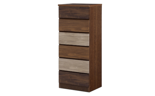 スリムチェスト ワルツ 幅50-6段 隙間収納【諸富家具】：C141-006