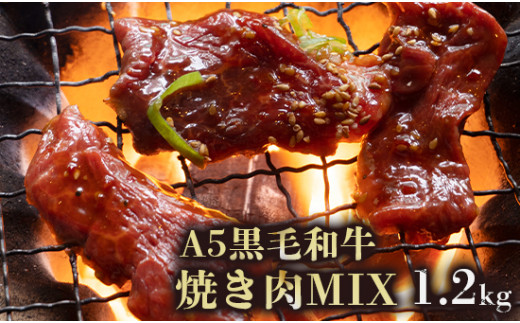 A5 黒毛和牛 焼肉用MIX 1.2kg （150g×8）50,000円