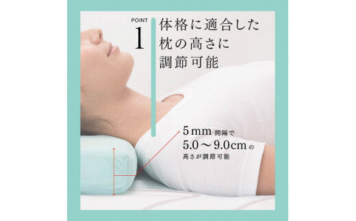 防水整形外科枕ドクターズピロー（防水枕カバー付き）幅50cm×奥行25cm×高さ5cm～9cm　≪枕 まくら 日本製 快眠 安眠  寝返り 高さ調節 防水 硬め≫◇