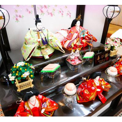 ふるさと納税 小野市 雛人形　京三五　5人「焼桐刺繍桜」オリジナル収納箱　No.35-804 |  | 01