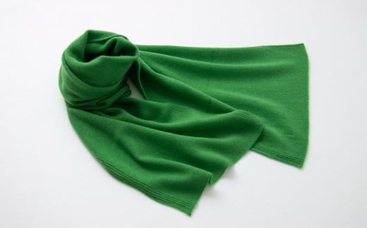 【期間限定(12/26～3/31)寄附額】【UTOカシミヤ】天使のマフラー〈リーフグリーン〉 カシミヤ 100% 岩手県 北上市 H0129