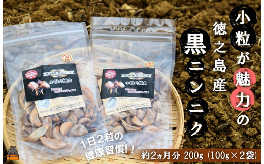 
2145 ～こだわりの小粒が魅力！～徳之島産黒ニンニク(200g（100g×2袋）) ( にんにく 健康食品 黒にんにく 自家栽培 徳之島 奄美 世界自然遺産 野菜 こだわり 完熟肥料 安心 安全 長寿 デコチャン農園 甘み フルーツのような美味しさ レターパック配送 ポストイン )
