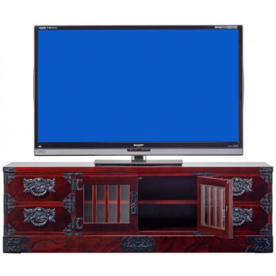 ふるさと納税 利府町 仙台箪笥　五尺テレビボード　拭き漆塗り　　(お申込書返送後1〜4か月程度でお届け) |  | 01