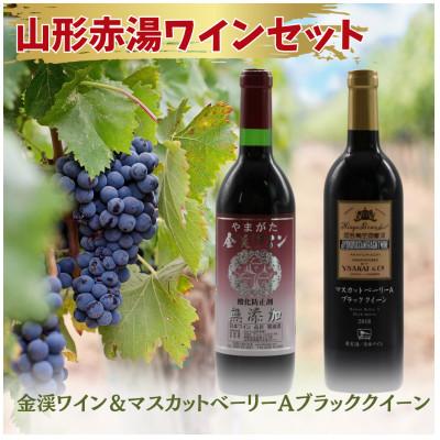 ふるさと納税 南陽市 【山形南陽市】赤湯ワインセット(無添加ワイン&amp;マスカットベーリーAブラッククイーン)　【S1506】