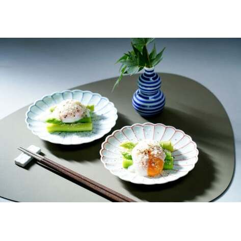 有田焼 菊割銘々皿と一輪差し 3点セット 大慶 ci035