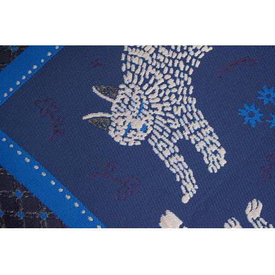 ふるさと納税 富士吉田市 小さな座布団 ひるねのねこシリーズ お庭のねこ ブルー 茶席判 43x47cm 日本製 |  | 02