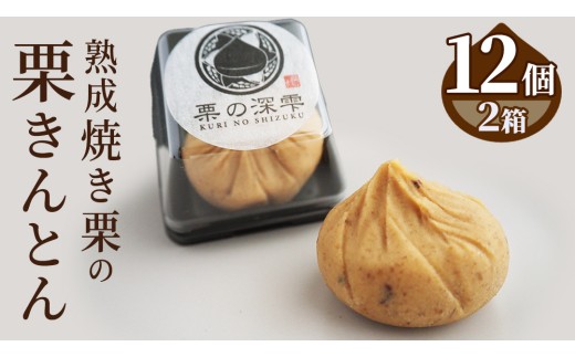 栗の深雫 (くりのしずく) 2箱 完熟 栗 くり クリ 栗きんとん 和菓子 おかし お菓子 贈り物 贈答 ギフト 秋 冬 [FC011sa]