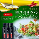 【ふるさと納税】かけるだけで変わる！ かんたん隠し味はペペロンフレーバーのオリーブオイル 100ml × 3本セット 調味料 オリーブオイル ドレッシング 食用油 ギフト 簡単 レシピ 国産 広島県産 江田島市/山本倶楽部株式会社[XAJ067]