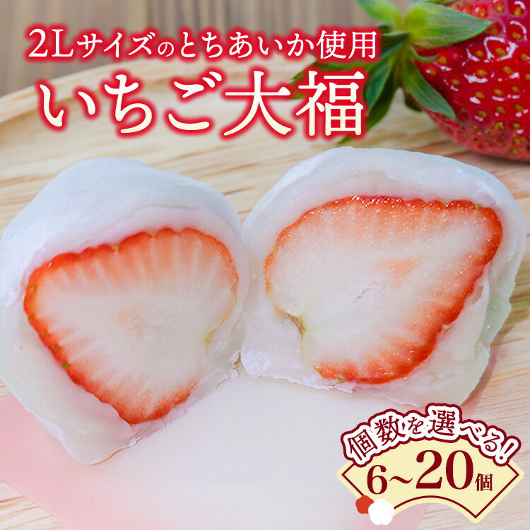 【ふるさと納税】【選べる個数】いちご大福（6個入 8個入 12個入 16個入 20個入） ｜ 苺大福 苺 いちご イチゴ 大福 期間限定 選べる 個数 ご褒美 和菓子 スイーツ デザート 老舗 栃木県 鹿沼市 ※2025年12月上旬～2026年4月下旬頃に順次発送予定 ※離島への配送不可