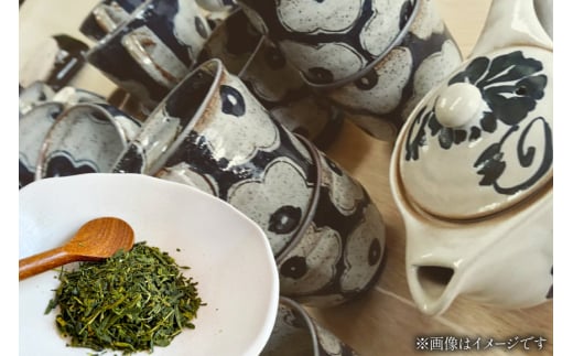 急須 緑茶 茶葉 湯呑 ペア 急須 1.5号 約280ml 湯呑 約200ml 2個 緑茶 100g 3袋 計300g [文珠会 障害者支援施設 常明園 長崎県 東彼杵町 hs42bag350003] 急須 お茶の葉 湯飲み