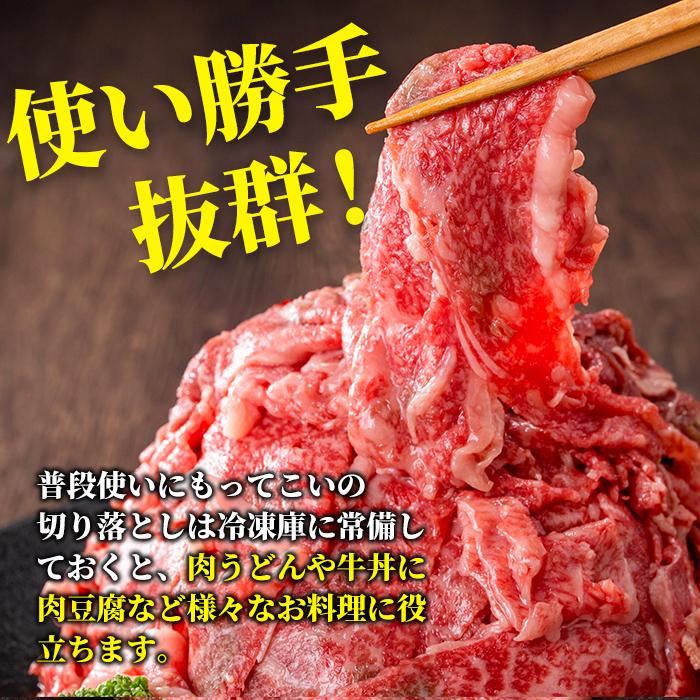 s629 【A5等級】鹿児島県産黒毛和牛切り落とし(計750g・250g×3パック)  鹿児島 国産 黒牛 牛肉 九州産 霜降り 切落し  A5等級 小分け お肉 【カミチク】