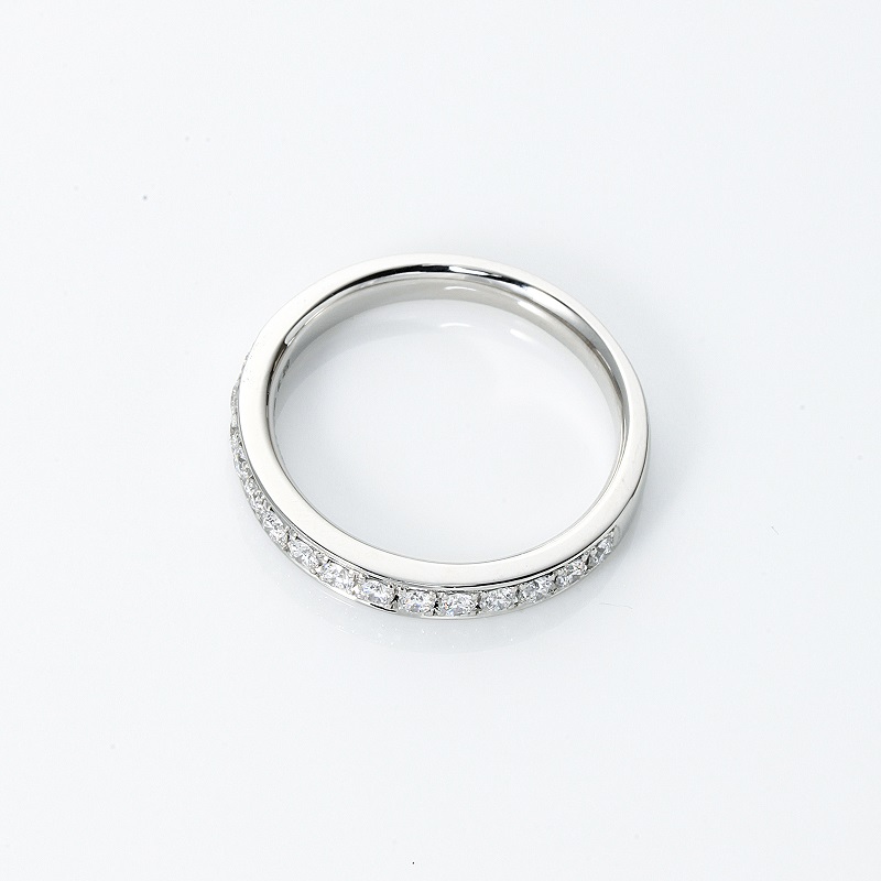 Deliciae　Pt950kf　クーフー地金　ハーフエタニティリング　ダイヤモンド【0.36ct】鑑別書付　K05036-H