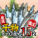 【ふるさと納税】干物セット 満足の内容量！ カマスの開き15枚セット ／ 干物 ひもの カマス 家庭用 定番 冷凍